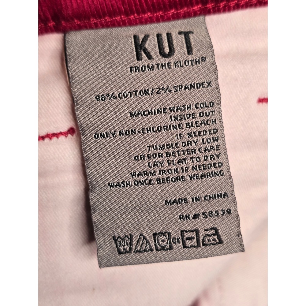 KUT From the Kloth Jean Fab Ab Wide Leg Ruby Corduroy Pants 8 - Picture 8 of 11